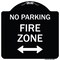 Signmission Fire Lane with Bidirectional Arrow Heavy-Gauge Aluminum Architectural Sign, 18" x 18", BW-1818-23990 A-DES-BW-1818-23990 - alternate 1